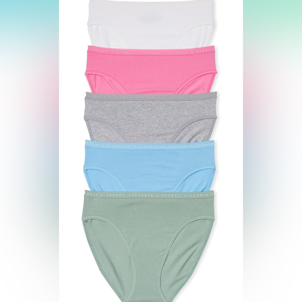 NEW Victoria's Secret Womens Cotton Brief Underwear, Full Coverage 5 Pack XS